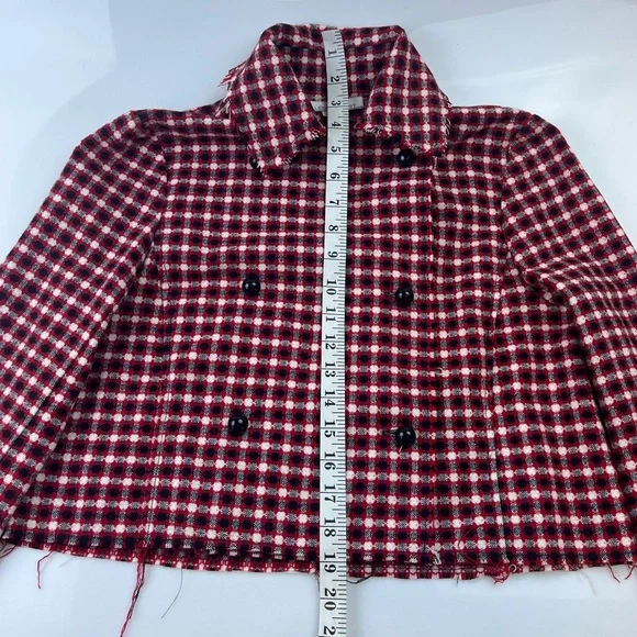 Lemon Twist Cropped Double-Breasted Raw-Hem Tweed Jacket N266-10 - Picture 6 of 6